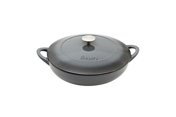 Denby Halo Casserole Dish + Lid CAST IRON - SHALLOW 30cm