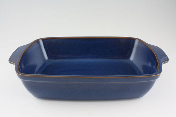 Denby Imperial Blue Serving Dish oblong , eared 14 x 8 5/8 x 2 7/8"