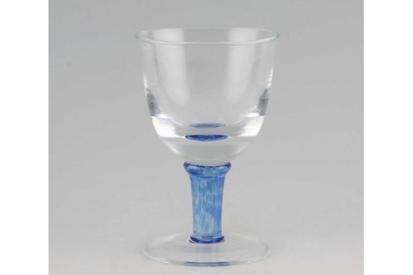 Denby Imperial Blue Goblet Small 10fl.oz. - Old Style - Short Blue Stem 3 3/4 x 6"