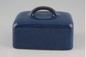 Denby Imperial Blue Butter Dish + Lid Box shape, base is all blue thumb 3