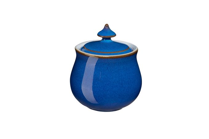Denby Imperial Blue Sugar Bowl - Lidded (Tea) Pointed Handle