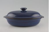 Denby Imperial Blue Casserole Dish + Lid Oval 12 3/4 x 8" thumb 1