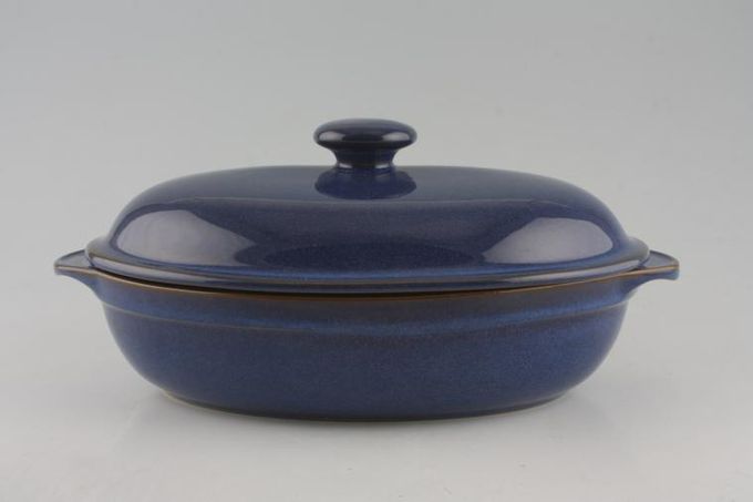 Denby Imperial Blue Casserole Dish + Lid Oval 12 3/4 x 8"