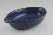 Denby Imperial Blue Serving Dish Oval, Eared, All Blue 12 7/8 x 8" thumb 2