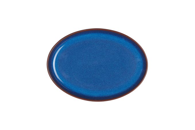 Denby Imperial Blue Tray Oval, Small, All Blue 19 x 14cm