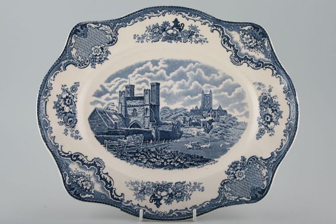 Cake Plates Johnson Bros Old Britain Castles Blue