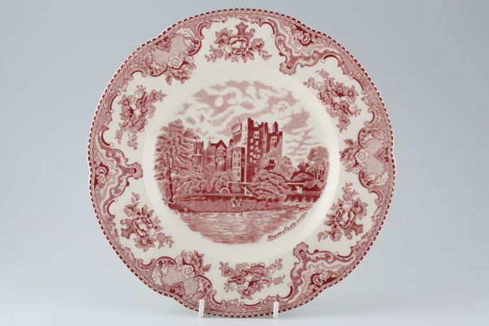 10" Johnson Brothers Old Britain Castles Pink Dinner Plate 