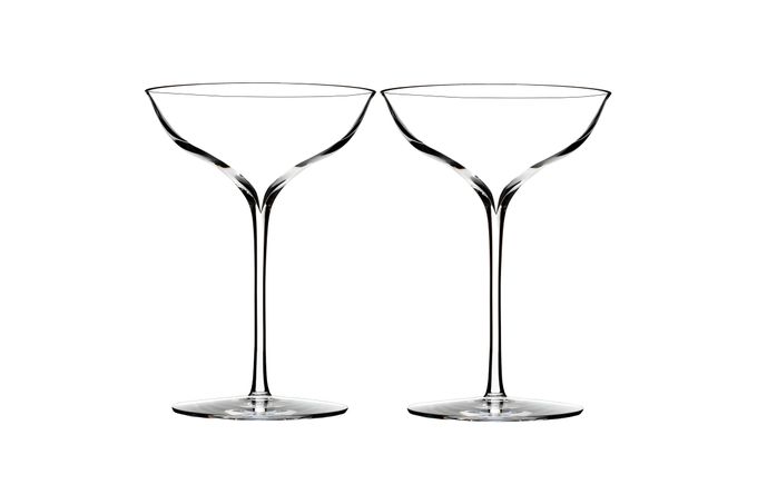 Waterford Elegance Pair of Champagne Saucers Champagne Belle Coupe