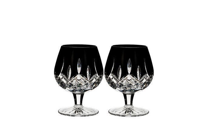 Waterford Lismore Black Pair of Brandy Glasses