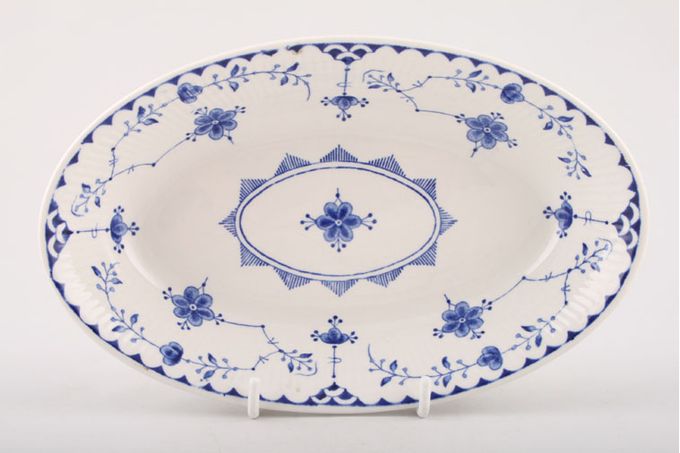 Masons Denmark - Blue Sauce Boat Stand deep, can be used as a pickle dish