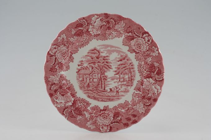 Wood & Sons English Scenery - Pink Salad/Dessert Plate Fluted 8"