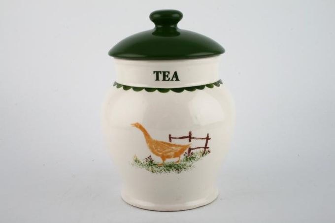 Wood & Sons Jacks Farm Storage Jar + Lid Tea - Round Shape 5 1/2"