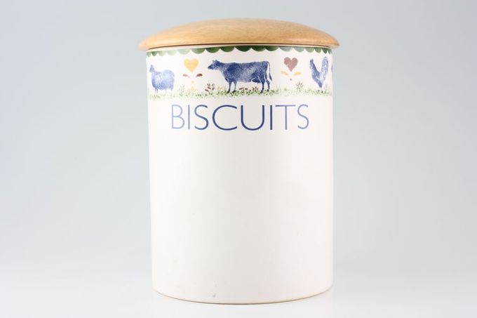 Wood & Sons Jacks Farm Storage Jar + Lid Biscuits, Straight sided, Wooden Lid 7 1/2"