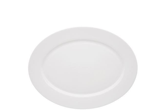 Vista Alegre Spirit White Oval Plate / Platter 43.1 x 32.9 x 3.4cm