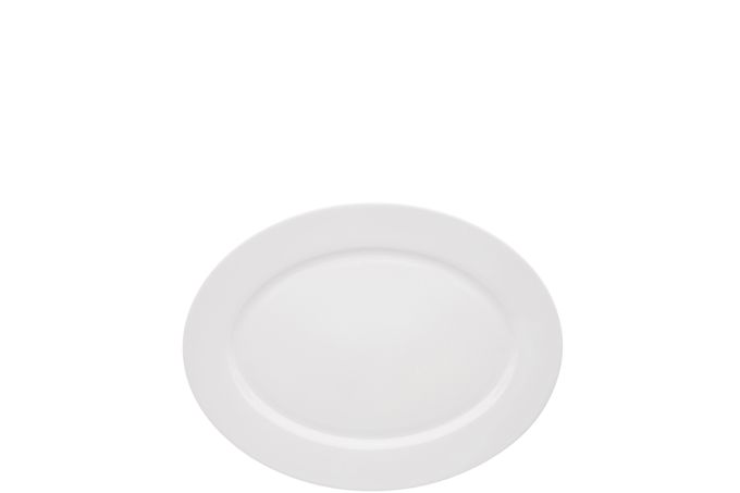 Vista Alegre Spirit White Oval Plate / Platter 32.6 x 25.1 x 2.7cm