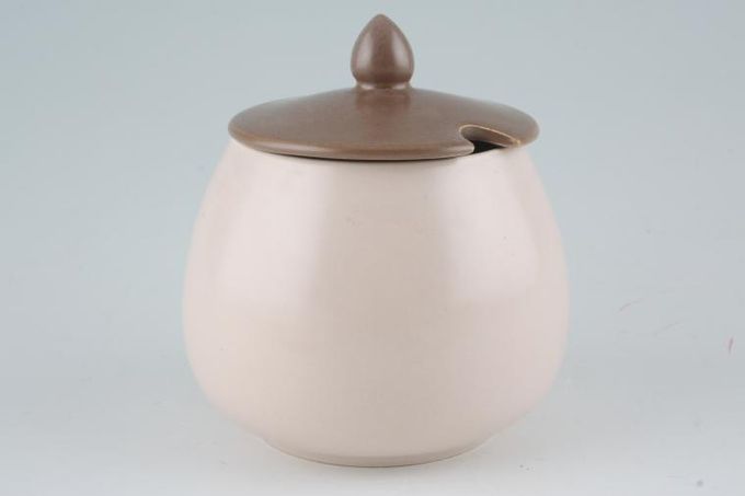 Poole Mushroom and Sepia - C54 Sugar Bowl - Lidded (Tea) Rounded Shape