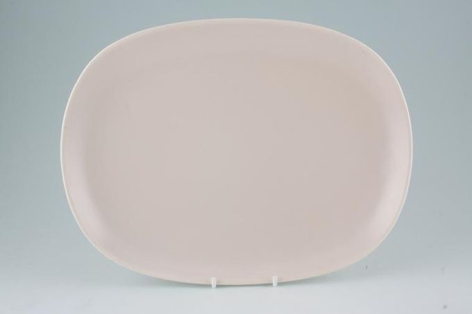 Poole Mushroom and Sepia - C54 Oblong Plate / Platter 12"
