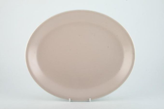 Poole Mushroom and Sepia - C54 Oval Plate / Platter 11 1/4"