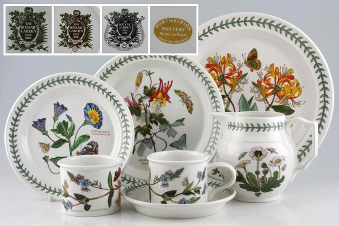 Clematis Motif Portmeirion Botanic Garden Ladle Porcelain Handle 