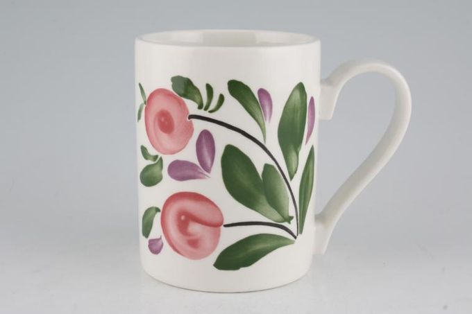 Portmeirion Welsh Dresser Mug Straight sided - 2 Pink Flowers 3 1/8 x 4"