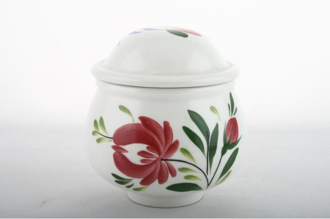 Portmeirion Welsh Dresser Sugar Bowl - Lidded (Tea) Pink Flowers 3 1/4 x 3"