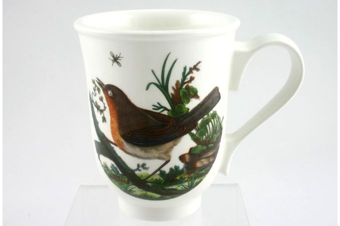 Portmeirion Birds of Britain - Backstamp 3 - New Mug Bell Shape - Robin 3 1/2 x 4 1/4"
