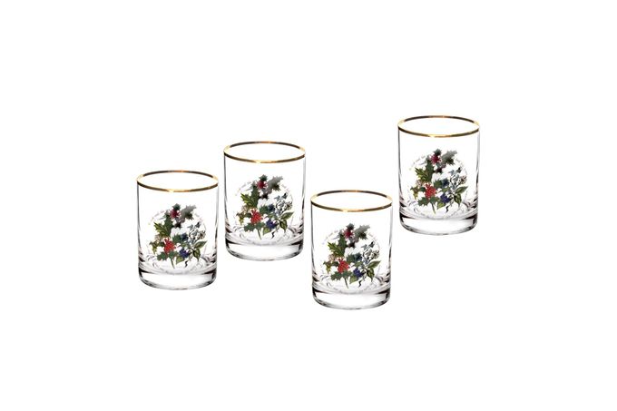 Portmeirion The Holly and The Ivy Tumbler DOF Glass - Set of 4