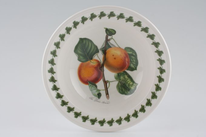 Portmeirion Pomona Rimmed Bowl The Roman Apricot - Patterned Edge 6 3/4"