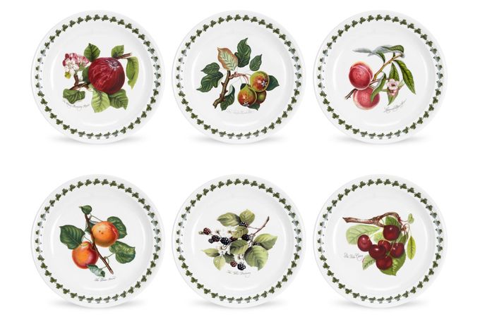 Portmeirion Pomona Tea / Side Plate - Set of 6 Set of 6 Mixed Fruits