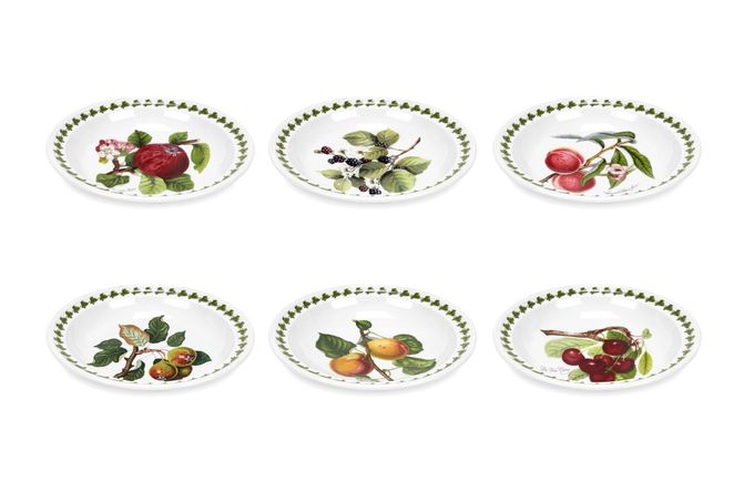 Portmeirion Pomona Rimmed Bowls - Set of 6 Set of 6 Mixed Fruits