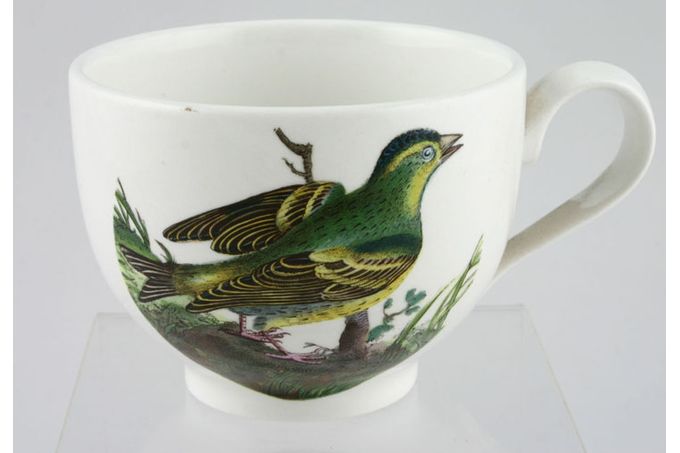 Portmeirion Birds of Britain - Backstamp 2 - Green and Orange Teacup Greenfinch - Redstart 3 1/2 x 2 5/8"