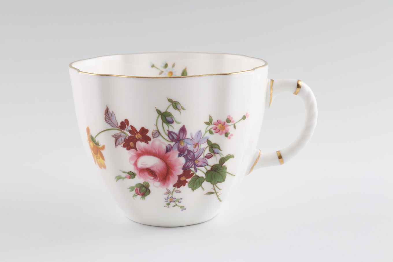 ROYAL CROWN DERBY DERBY POSIES TEA CUP AND SAUCER