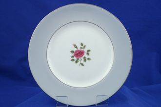 Rose in Center 6.5" Royal Doulton Chateau Rose s Gray Rim: Bread Plate 