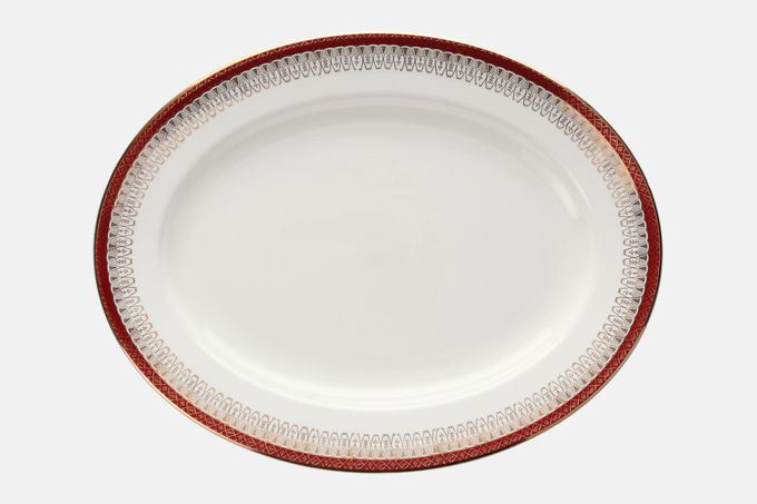 Royal Grafton Majestic - Red Oval Plate / Platter 13 1/4"