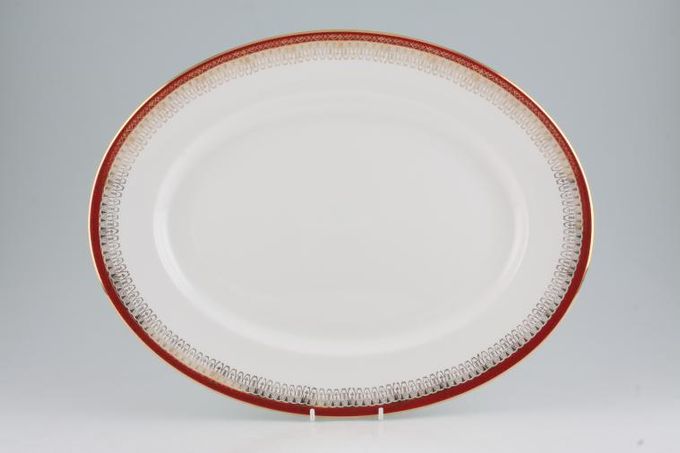 Royal Grafton Majestic - Red Oval Plate / Platter 15 5/8"