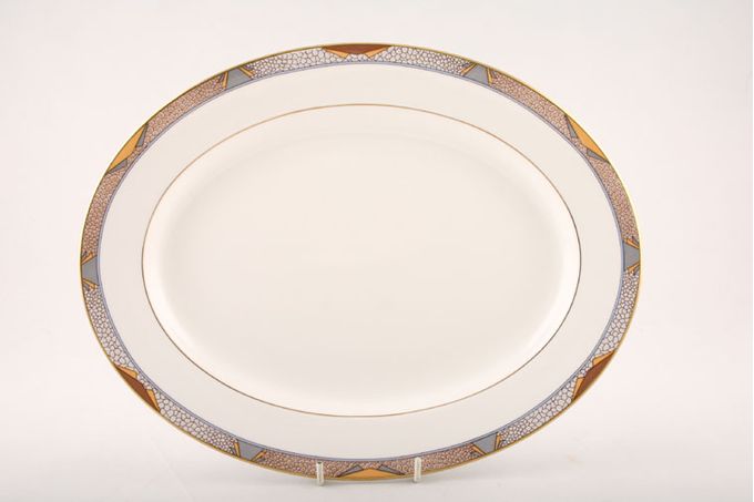Royal Grafton Biarritz - gold edge Oval Plate / Platter 13 1/8"
