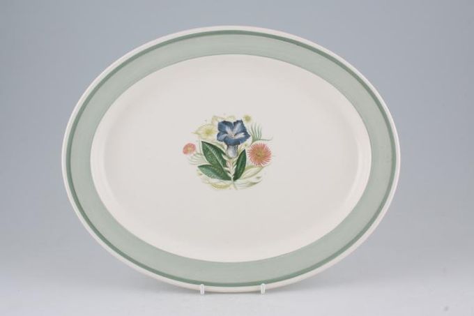 Susie Cooper Gentian - Old Oval Plate / Platter 12 1/4"