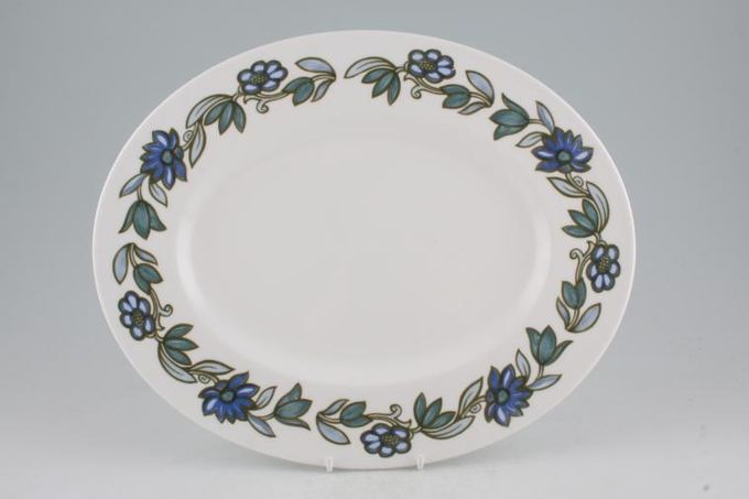 Susie Cooper Art Nouveau - Blue Oval Plate / Platter 13"