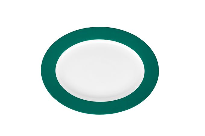 Thomas Sunny Day - Seaside Green Oval Plate / Platter 33cm