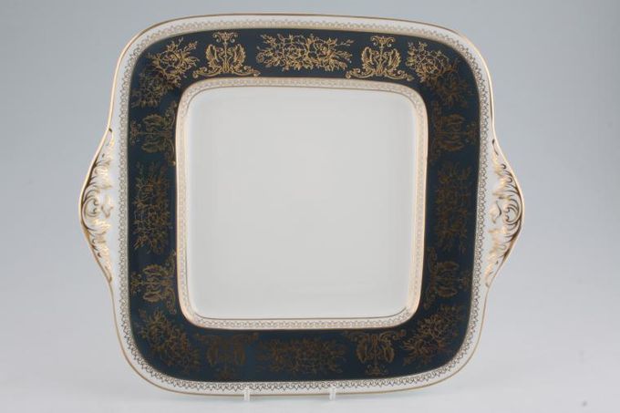 Wedgwood Columbia - Blue + Gold R4509 Cake Plate square