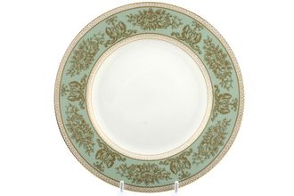 Wedgwood Gold Columbia Sage Green Gold Trim Dinner Plate 10 3/4"
