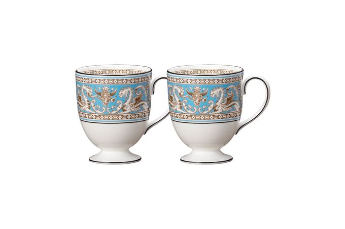 Wedgwood Florentine - Turquoise Set of 2 Mugs