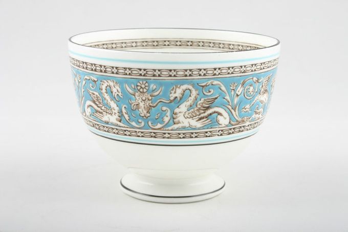 Wedgwood Florentine - Turquoise Sugar Bowl - Open (Tea) Footed 4 1/4"