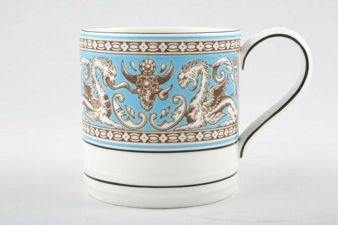Wedgwood Florentine - Turquoise Mug Straight sided 3 3/8 x 3 1/2"