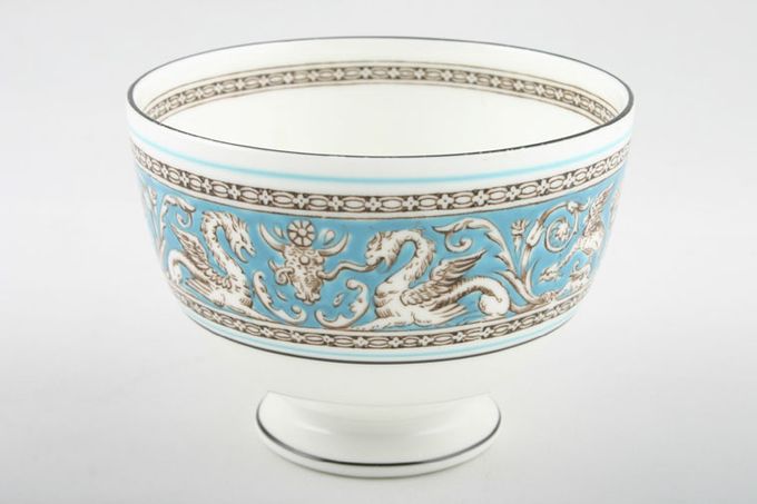 Wedgwood Florentine - Turquoise Sugar Bowl - Open (Tea) Footed 4"