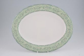 Royal Doulton Linen Leaf Oval Platter 13"