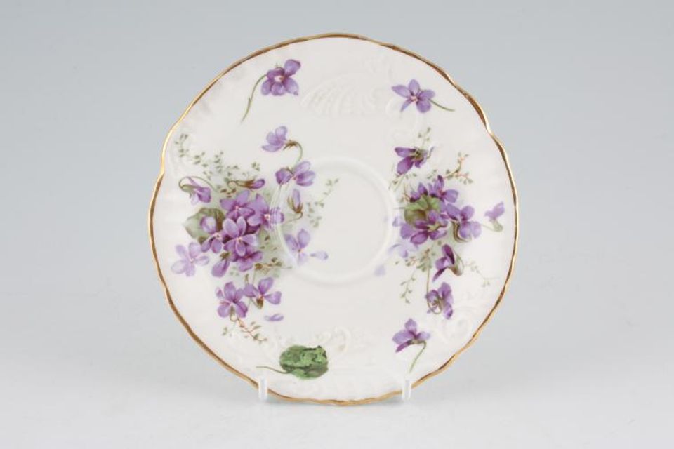 Hammersley Victorian Violets - From Englands Countryside Tea Saucer Relief / Embossed 5 3/4"