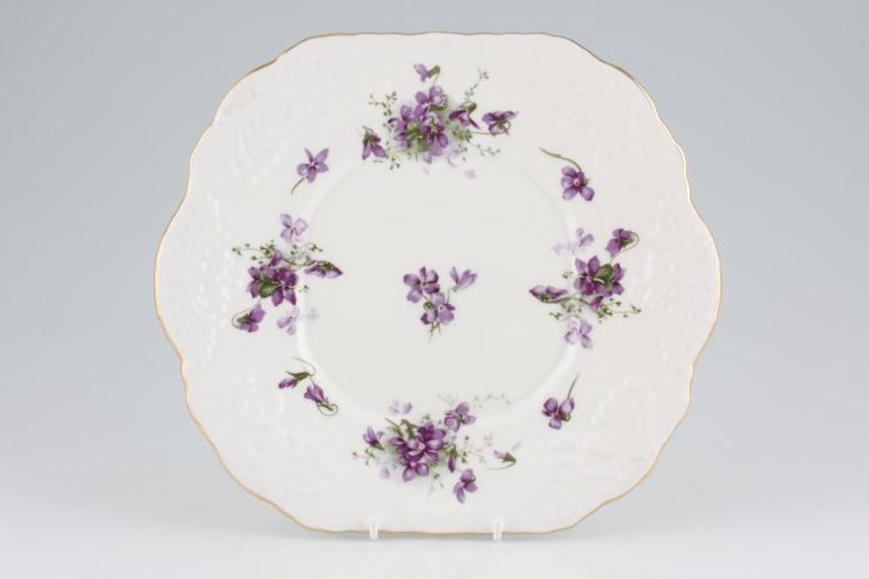 Hammersley Victorian Violets - From Englands Countryside Cake Plate Relief Embossed 9 7/8"