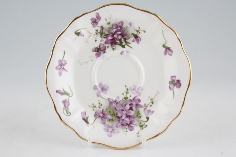 Hammersley Victorian Violets - Acorn over Crown Tea Saucer 5 3/4"