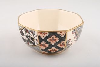 Masons Applique - Black + Orange Gift Bowl Octagonal Bowl Petit - no pattern inside 4 5/8"